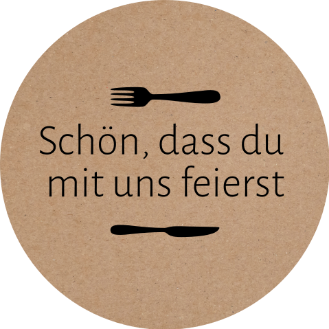 Dinner-Aufkleber