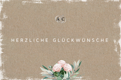 Vintage Glückwunschkarte dezenten Blumen