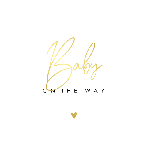 Schwangerschaftsankündigung BABY mit Goldfolie