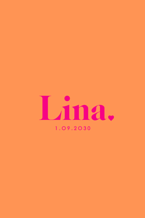 Moderne Einladung zur Einschulung Rosa Orange Colorblocking