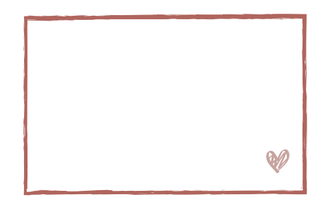 Briefumschlag mit roten Rahmen und Herzchen