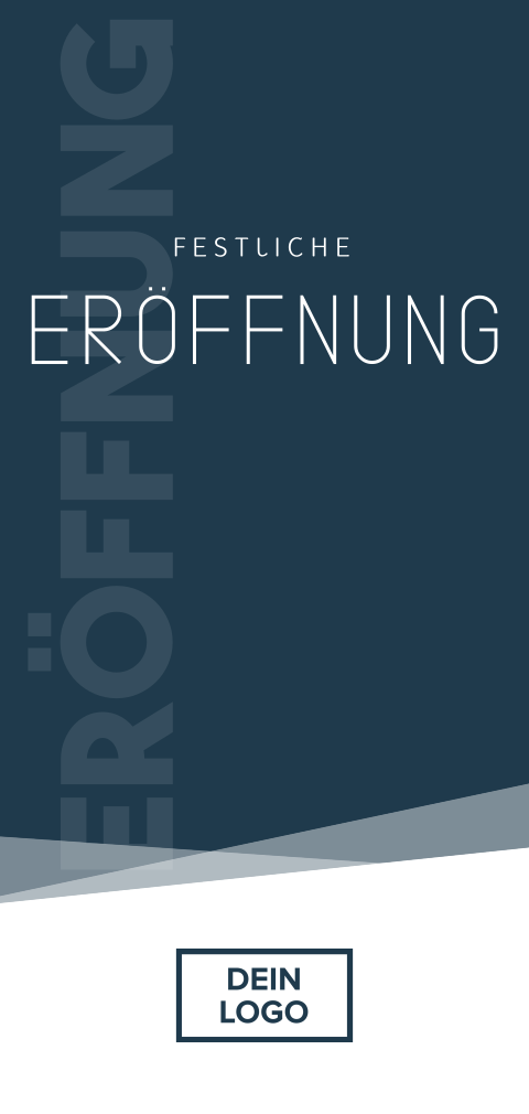 Schlichte Einladung zur geschäftlichen Eröffnungsfeier mit Logo