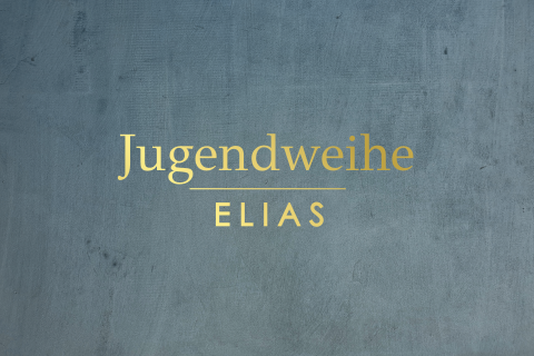 Einladung zur Jugendweihe minimalistisch/goldene Schrift