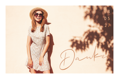 Danksagung zur Konfirmation mit Foto und Hochglanz