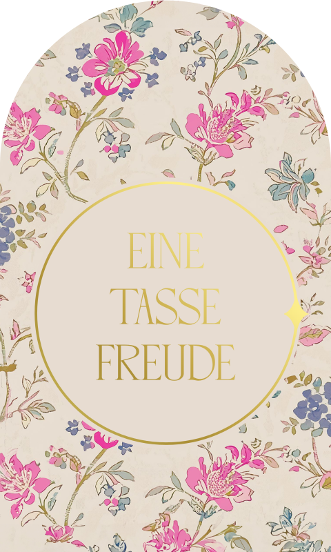 Geschenkverpackung für Teebeutel in Bogenform mit Blumen