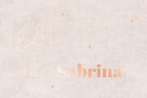 Schlichte Einladung zur Firmung mit altrosa Hintergrund und Roségold