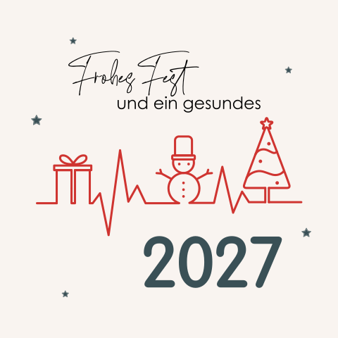 Freundliche Weihnachtskarte mit Gesundheitswünschen geschäftlich
