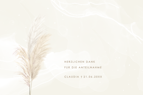 Dankeskarte Trauer in sanften Farbtönen