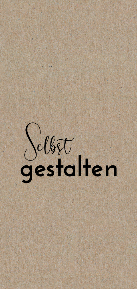 Echtes Kraftpapier Geburtskarte einfaches längliches Hochformat