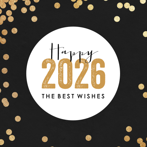 Hippe geschäftliche Weihnachtskarte mit goldenen Punkten