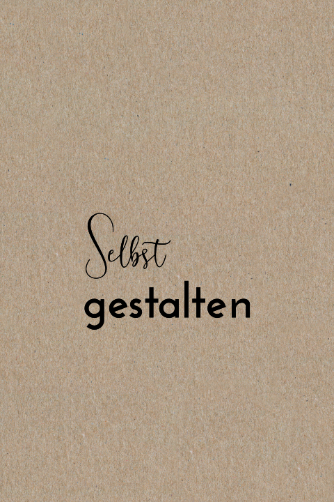 Echtes Kraftpapier Dankeskarte einfach Hochformat