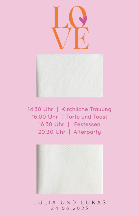 Einsteckkarte Tagesablauf Freudentränen Colourblocking | 2 Stück