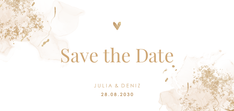 Panorama Save the Date Karte mit spielerischen Details