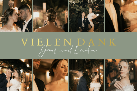 Grüne Dankeskarte Hochzeit 8 Fotos