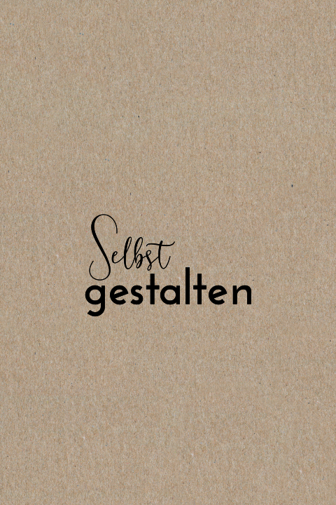Echtes Kraftpapier Einladung im Hochformat