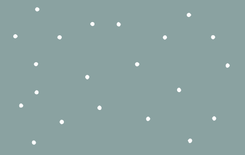 Briefumschlag in grün mit weißen Punkten