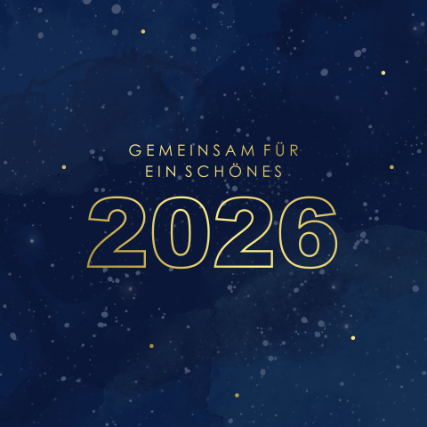 Nette Neujahrskarte mit Sternenhimmel geschäftlich