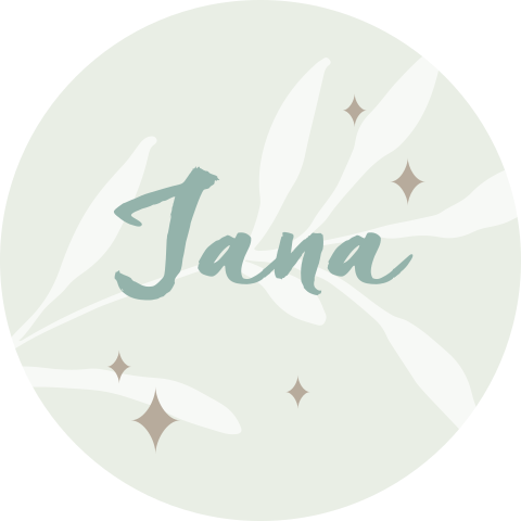 Aufkleber mit Namen und weißem Zweig -  ø 35 mm 25 Stück