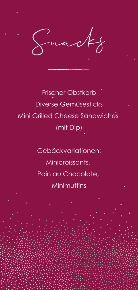 Menükarte schmal Beerentraum
