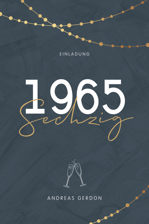 Geburtstagseinladung zum 60 mit Jahreszahl