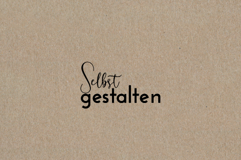 Echtes Kraftpapier Geburtskarte doppelt Querformat Falz links