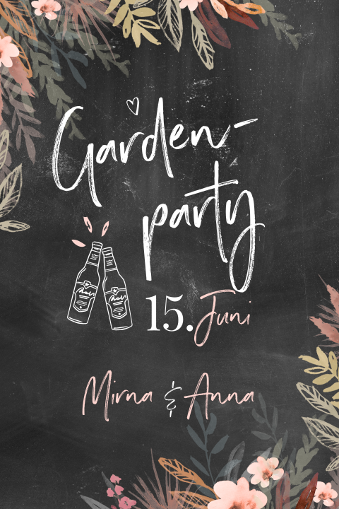 Florale Geburtstagseinladung zum mit hübschen Blumen