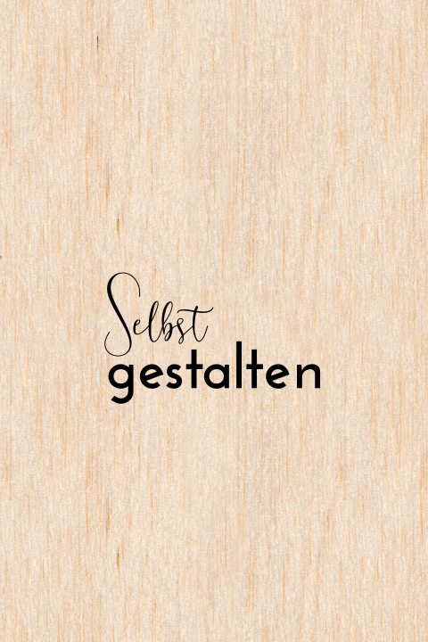 Danksagung zur Einschulung, Holz Hochformat Selbst gestalten