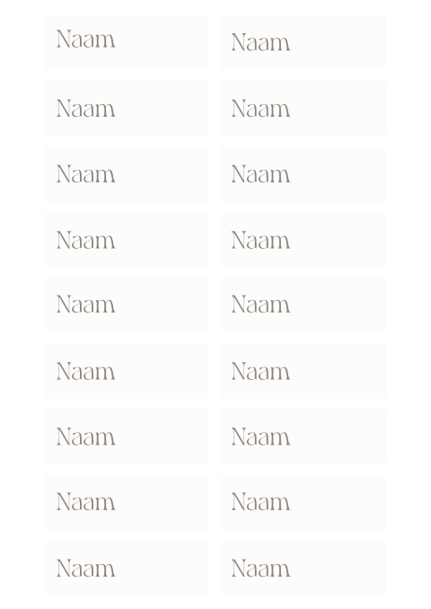 Rechteckige Namenskarten minimalistisch
