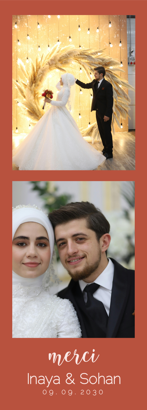 Personalisierbarer Foto-Magnet als Dankeskarte