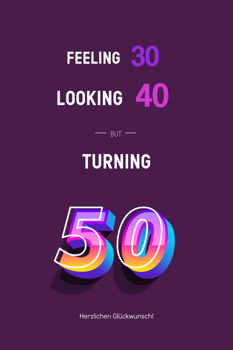 Lustige Geburtstagseinladung "Turning 50"