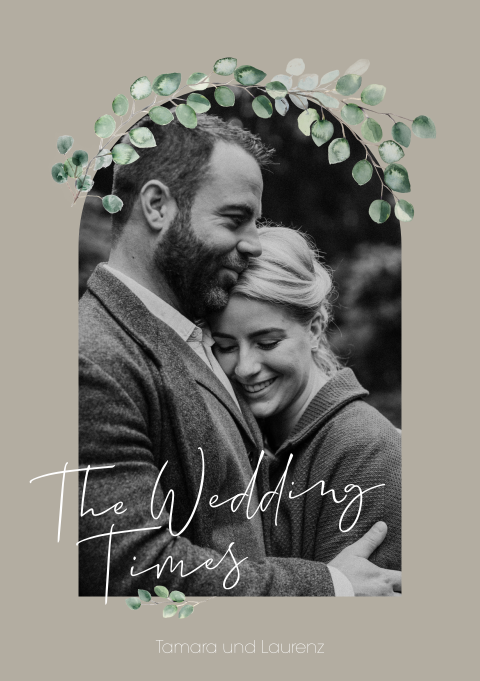 Botanische Erinnerungs-Zeitschrift mit Fun Facts und Eukalyptuszweigen