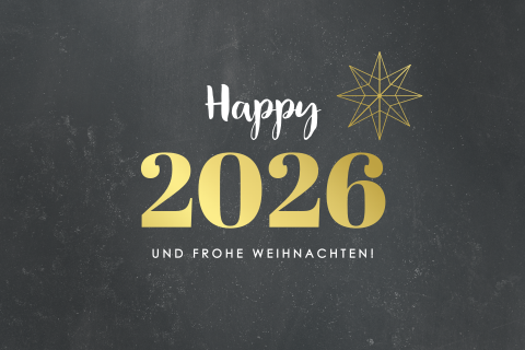 Coole Weihnachtskarte in Schwarz