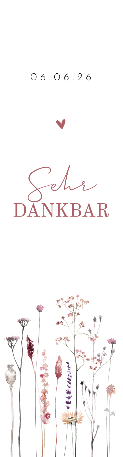 Lesezeichen als Gastgeschenk mit eigenem Foto und Blumen | 4 Stück