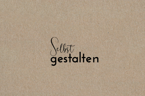 Kraft-Look Dankeskarten zur Einschulung doppelt Querformat Falz links