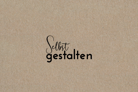 Echtes Kraftpapier Geburtskarte doppelt Querformat Falz links