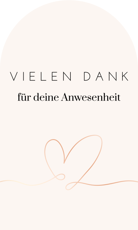 Schlichte Geschenkverpackung in Bogenform mit one-line Herzen