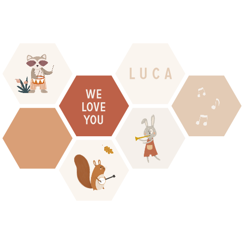 Hippe Hexagon-Bilder für's Babyzimmer