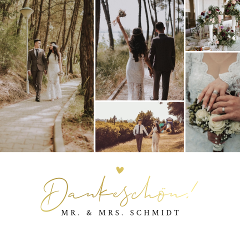 Dankeskarte Hochzeit Klappkarte