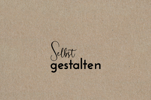 Echtes Kraftpapier Dankeskarte doppelt Querformat