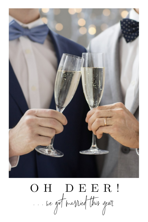 Weihnachtskarte "We got married mit Foto"