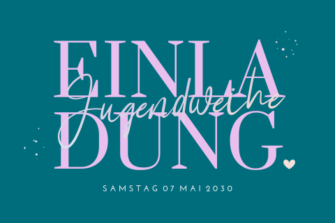 Einladung zur Jugendweihe mit holografischer Folie