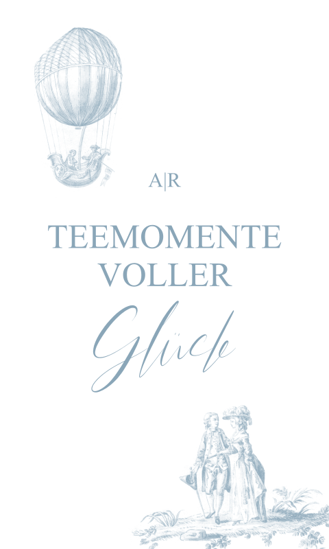 Geschenkverpackung für Teebeutel in Bogenform mit Heißluftballon