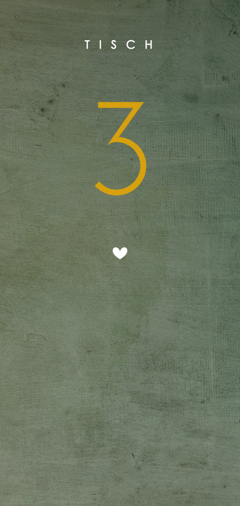 Karte mit Tischnummer mit elegantem Hintergrund