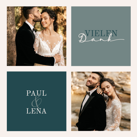 Foto-Dankeskarte mit Fotos