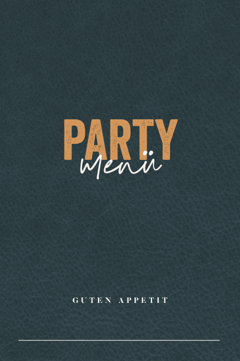 Menükarte im Lederlook zur Doppelparty