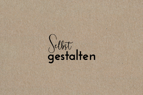Echtes Kraftpapier Geburtskarte doppelt Querformat