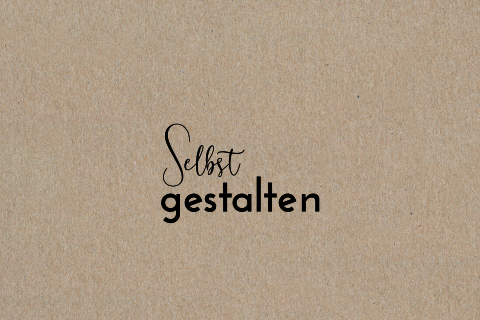 Echtes Kraftpapier Kommunionskarte einfach Querformat