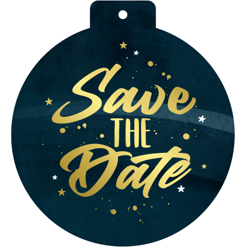Weihnachtskugel Save the Date
