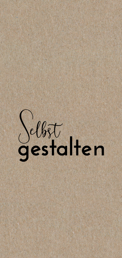 Echtes Kraftpapier Dankeskarte einfaches längliches Hochformat