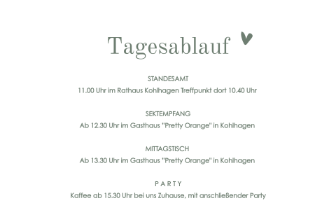 Einleger mit grünem Herzen